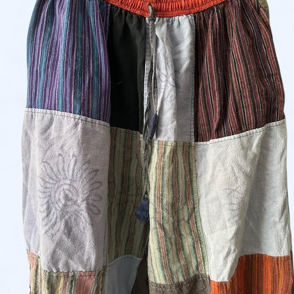 Boho Patchwork Multicolor Women's Pants - image 2